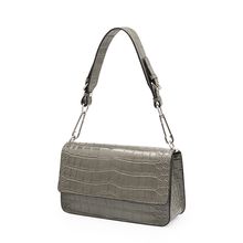 Genuine Leather Women's Handbag Beach Bag Simple Shoulder Bag Grey