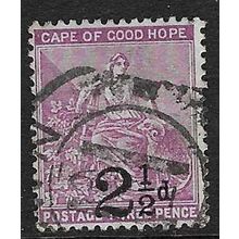 CAPE OF GOOD HOPE QV 1891 SURCAHRGE 2½d ON 3d USED SG55