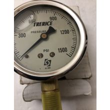 NEW Trerice 52-3020 Pressure Gauge 0-1500 PSI 1/4" NPT BOTTOM ,CV