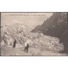 Traversée de la Mer de Glace, Chamonix-Mont-Blanc, c.1920 - Fauraz CPA