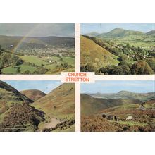 Postcard Church Stretton, Shropshire multiview