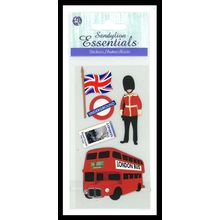 Sandylion Essentials England Flag Bus London Map UK Travel Stickers