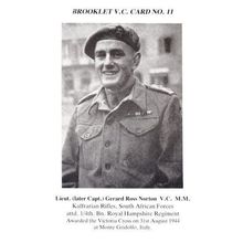 Gerard Ross Norton South African Hampshire Army WW2 Victoria Cross Postcard