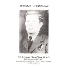 Andrew Mynarski 419 Squadron RCAF WW2 France Victoria Cross Postcard