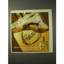 1990 Stetson Cologne Ad - Easy to Wear Hard to Resist