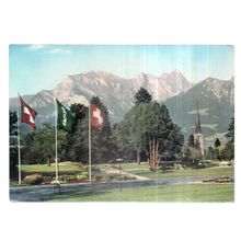 RAGAZ, KURGARTEN, SWITZERLAND unused vintage postcard =