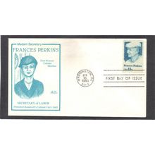 FDC Bazaar 1821 15c Francees Perkins (No Cachet-U/A) CV40679