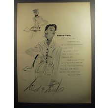 1951 Lord & Taylor Handmacher Weathervane Suit Ad - Attention, all women