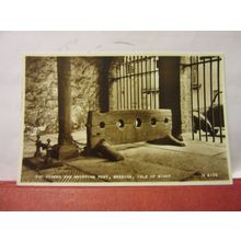 WHIPPING POST AND STOCKS, BRADING, ISLE OF WIGHT. used postcard RP 1955 pm =