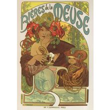 Bieres De La Meuse French Victorian Poster Postcard