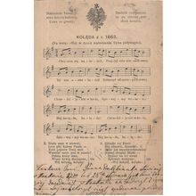 Krakow Poland Antique Sheet Music 1863 Koleda Polish Postcard