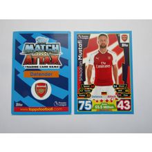 24. Shkodran Mustafi - Arsenal - Match Attax 2017/18 Football Card EF1