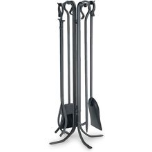 Pilgrim 18002 5 Piece Forged Hearth Tool Set - 33" Tall Black