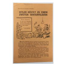 WW2 Russian/Soviet Air Drop Leaflet Illustrated by Boris Efimov. - Code 1493.