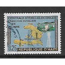 HAITI 1970 CONSTRUCTION OF DUVALIER POWER STATION 25c MAP DAM SG1206 FINE USED