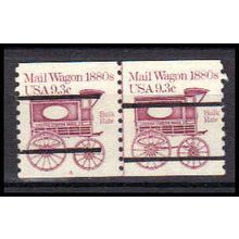 Used 1903a 9.3c Mail Wagon Fine CNP Left 4 Line Gap PA0416