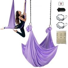 Aerial Yoga Hammock & Swing, 4.4 Yards, Yoga Starter Kit with 100gsm Nylon F...
