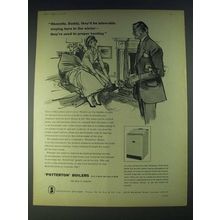 1958 Potterton Boilers Ad - Honestly, Daddy, they'd be miserable staying here