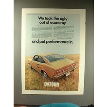 1971 Datsun 1200 Coupe Car Ad - Ugly out of Economy