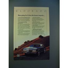 1981 Cadillac Eldorado Car Ad - More Going For It