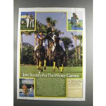 1982 Palm Beach Polo and Country Club Ad - Society