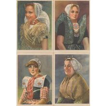 Azel Spakenburg Scheveningen Zeeland Holland 4x Costume Postcard s