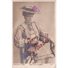 Ellis Jeffreys from Mapel Antique Silk Edwardian Actress Style Old Postcard
