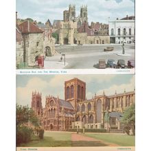 Bootham Bar York Minster British Telecom 1950s Phone Box 2x Postcard s