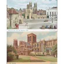 Bootham Bar York Minster British Telecom 1950s Phone Box 2x Postcard s