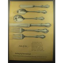 1953 International Sterling Silverware Advertisement - Joan of Arc