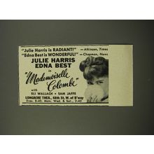 1954 Mademoiselle Colombe Play Ad - Julie Harris is Radiant!