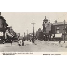 Cyclist at Coventry Road Junction Regent Park Road Small Heath in 1910 Birmingha