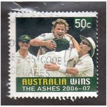 AUS 2007 50c 'AUSTRALIA WINS THE ASHES' FINE USED (EBID29-019)