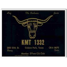 kmt-1332 ray burleson galena park texas 1960s cb qsl vintage postcard3