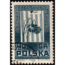 Poland 1962 World War II Memorials 40G Used Stamp Flower