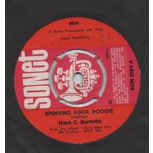 Hank C Burnette - Spinning rock boogie 1976 7" single vinyl record SON2094