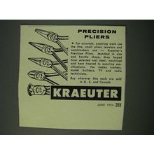 1954 Kraeuter Precision Pliers Ad
