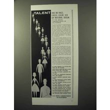 1964 U.S. Naval Laboratories in California Ad - Talent