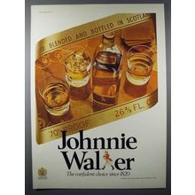1977 Johnnie Walker Red Scotch Ad - Card Table