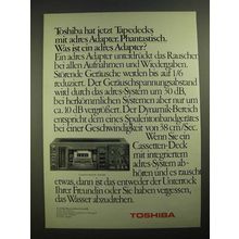 1979 Toshiba PC-X 80 AD Cassette Deck Ad - in German