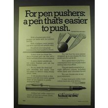 1979 Sheaffer No Nonsense Pens Ad - Easier to Push