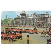 TROOPING THE COLOUR, London used postcard vintage 1968 postmark Horseguard #