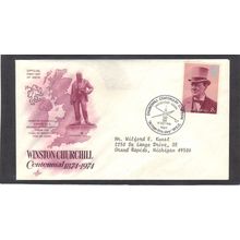 FDC 100th FDC Art Craft 8p Churchill (Cachet-Typed/A) CV42246