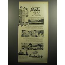 1951 Canadian Pacific Cruise Ad - We discovered Alaska with all its adventure
