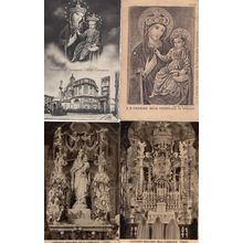 Santuario Madoona Della Colsolata Torino RPC 4x French Religious Postcard s