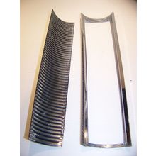 1965 CHRYSLER IMPERIAL REAR BUMPER TRIM OEM LH #2461433 & BEZEL#2461429