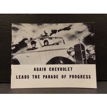 Again Chevrolet Leads the Parade of Progress Sales Brochure 1933
