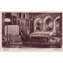 Billiard Room Saxons Manor Tealby Lincolnshire Old RPC Postcard