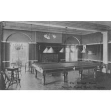 Billiard Pool Room Seacroft Hydro Hotel Skegness Lincs Old Postcard