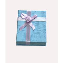 Blue marbled colour gift box approx 8 cm x 7 cm x 2 cm